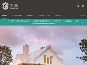 crosby-creations.com homepage screenshot