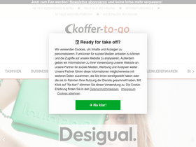 'koffer-to-go.de' screenshot