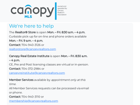 'canopymls.com' screenshot