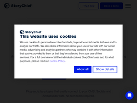 'storychief.io' screenshot