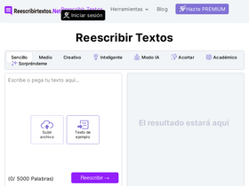 'reescribirtextos.net' screenshot