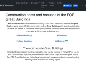 'foe-assistant.com' screenshot