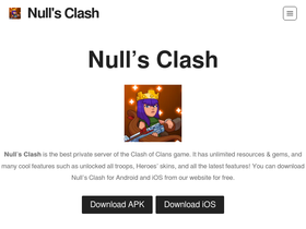'nullsclash.net' screenshot