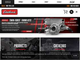 'edelbrock.com' screenshot