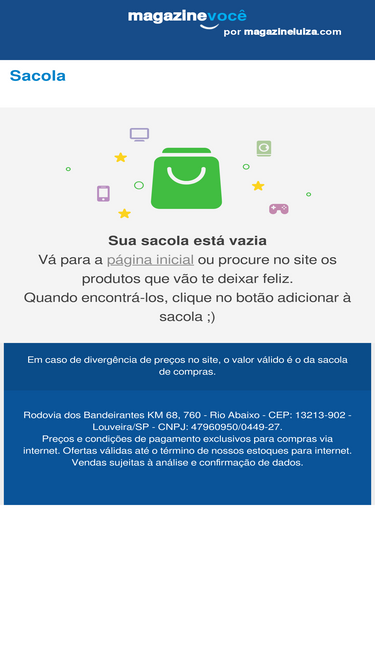 sacola.magazinevoce.com.br