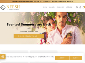 'neeshperfumes.com' screenshot