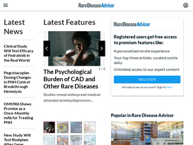 'rarediseaseadvisor.com' screenshot