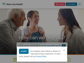 'mainlinehealth.org' screenshot