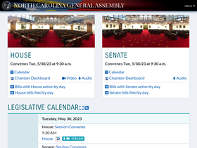 'ncleg.net' screenshot