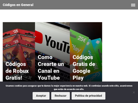 'codigosengeneral.com' screenshot