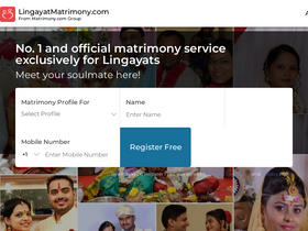 'lingayatmatrimony.com' screenshot