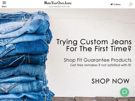 'makeyourownjeans.com' screenshot