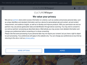 'culturewhisper.com' screenshot