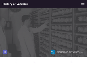 'historyofvaccines.org' screenshot
