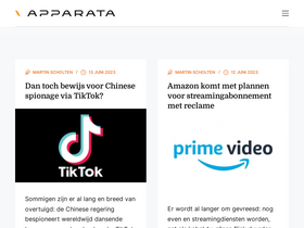 'apparata.nl' screenshot