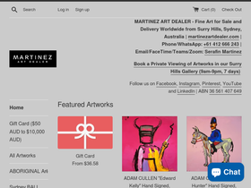 Martinez Art Dealer homepage screenshot
