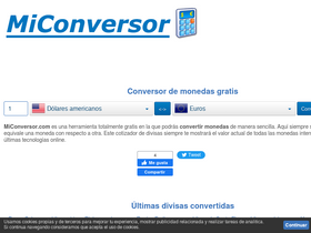 'miconversor.com' screenshot