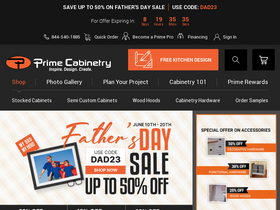 'primecabinetry.com' screenshot