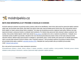'modnipeklo.cz' screenshot