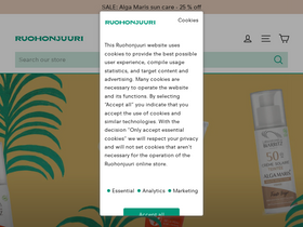 Ruohonjuuri homepage screenshot