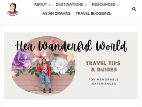 'herwanderfulworld.com' screenshot