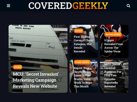 'coveredgeekly.com' screenshot