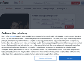 'ieskok.lt' screenshot