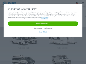 'knaus.com' screenshot