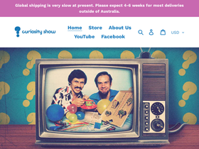 curiosityshow.com.au homepage screenshot