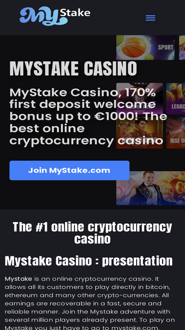 Mystake app interface