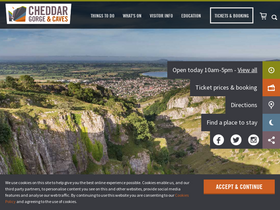 'cheddargorge.co.uk' screenshot