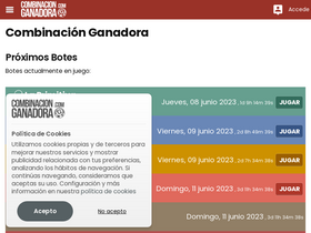 'combinacionganadora.com' screenshot