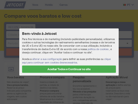 'jetcost.pt' screenshot