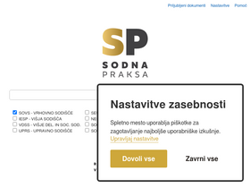 'sodnapraksa.si' screenshot