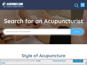 'acufinder.com' screenshot