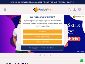 radiclemart.in homepage screenshot