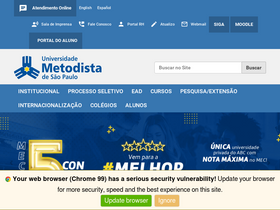 'metodista.br' screenshot
