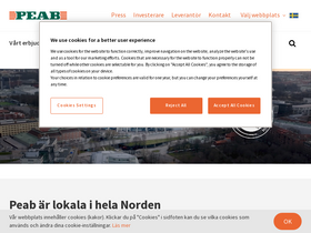 'peab.se' screenshot