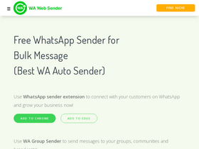 'wawebsender.com' screenshot