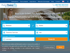 'polishtrains.eu' screenshot