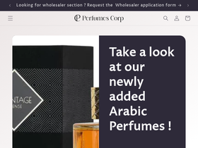 perfumescorp.com homepage screenshot