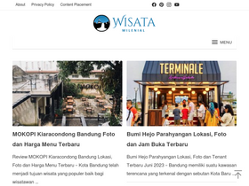 'wisatamilenial.com' screenshot