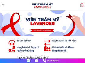 'vienthammylavender.vn' screenshot