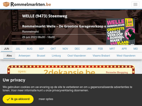 'rommelmarkten.be' screenshot