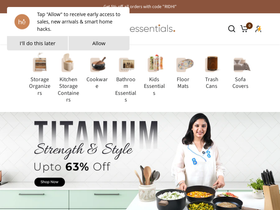 Homeessentials website screenshot