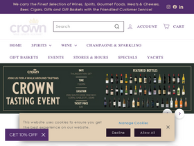 'crownwineandspirits.com' screenshot