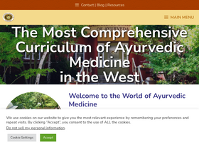 'ayurvedacollege.com' screenshot
