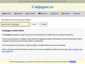 'conjugare.ro' screenshot
