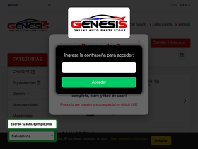 genesis1.mx homepage screenshot