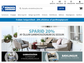 'rumfatalagerinn.is' screenshot